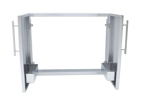 Sunstone Designer Series 30-Inch Stainless Steel Double Door with Shelves – Raised Style