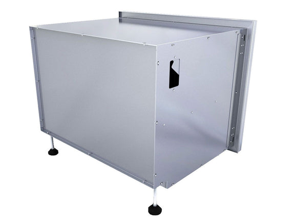 Sunstone Designer 36-Inch Stainless Steel Double Door with Shelves – Raised Style