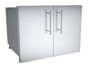 Sunstone Designer 36-Inch Stainless Steel Double Door with Shelves – Raised Style