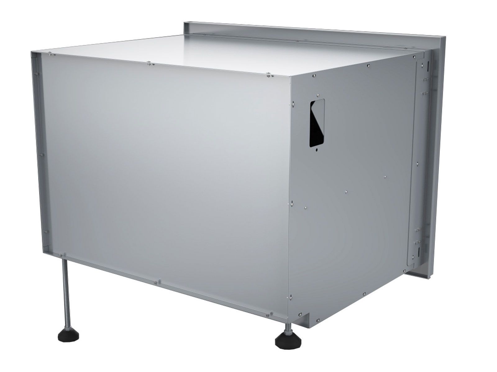 Sunstone Designer Series 42-Inch Stainless Steel Double Door with Shelves – Raised Style