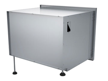 Sunstone Designer Series 42-Inch Stainless Steel Double Door with Shelves – Raised Style
