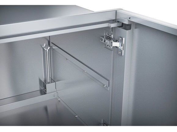 Sunstone Designer Series 30-Inch Stainless Steel Double Door with Shelves – Raised Style