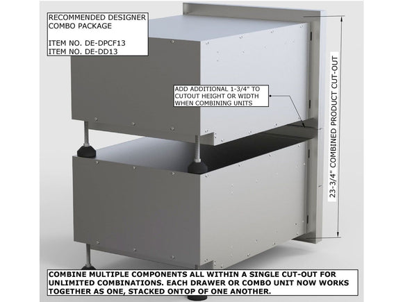 Sunstone Designer Raised Style 13-Inch Paper Towel Holder with Cutlery Drawer
