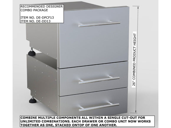 Sunstone Designer Raised Style 13-Inch Paper Towel Holder with Cutlery Drawer