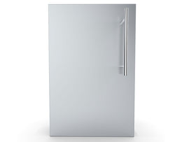 Sunstone Designer Series 15-Inch Stainless Steel Single Door with Shelf – Left Swing, Raised Style