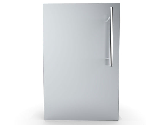 Sunstone Designer Series 15-Inch Stainless Steel Single Door with Shelf – Left Swing, Raised Style