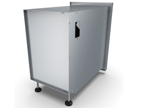 Sunstone Designer 15-Inch Stainless Steel Left Swing Door Dry Storage Pantry – Raised Style