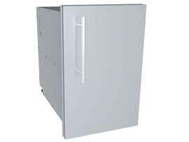 Sunstone Designer Series 15-Inch Stainless Steel Dry Storage Pantry – Right Swing Door, Raised Style