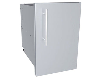 Sunstone Designer Series 15-Inch Stainless Steel Dry Storage Pantry – Right Swing Door, Raised Style