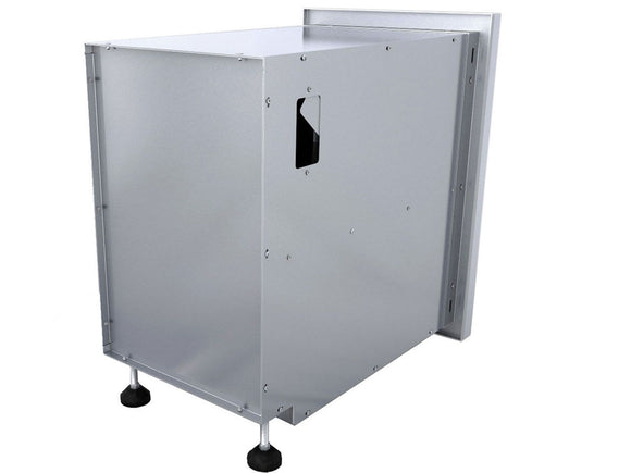 Sunstone Designer Series 15-Inch Stainless Steel Dry Storage Pantry – Right Swing Door, Raised Style