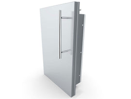 Sunstone Designer Series Raised Style 15-Inch Stainless Steel Single Door with Shelf Right Swing - 0