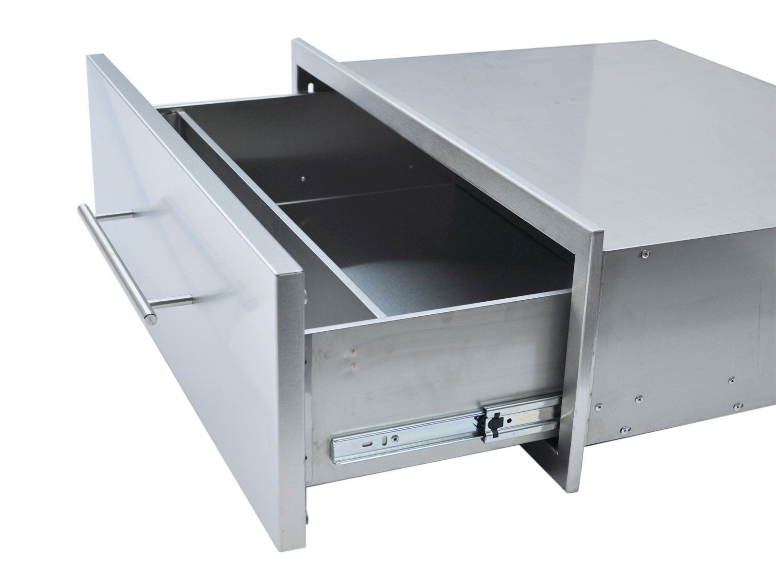 Sunstone Designer Series 30 x 10-Inch Stainless Steel Drawer – Raised Style with Self-Leveling Legs