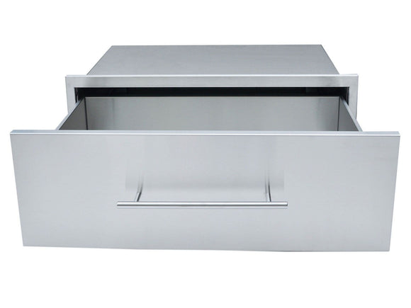 Sunstone Designer Series 30 x 10-Inch Stainless Steel Drawer – Raised Style with Self-Leveling Legs