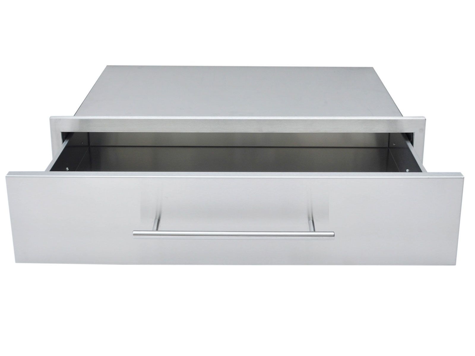 Sunstone Designer 30 x 6-Inch Stainless Steel Drawer – Raised Style, Self-Leveling Legs