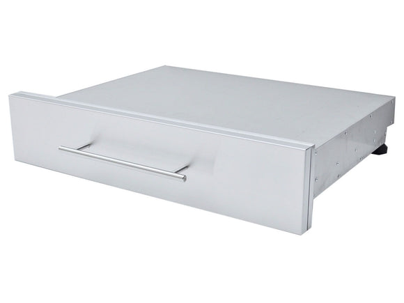 Sunstone Designer 30 x 6-Inch Stainless Steel Drawer – Raised Style, Self-Leveling Legs