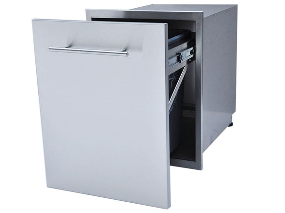 Sunstone Designer Series Raised Style 18-Inch Single Bin Trash Drawer