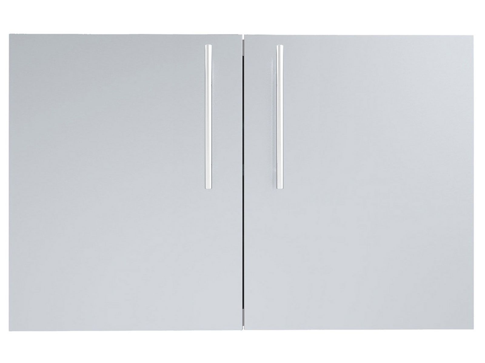 Sunstone Designer 36-Inch Stainless Steel Double Door with Shelves – Raised Style