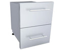 Sunstone Designer Raised Style 18-Inch Paper Towel & Double Drawer Combo