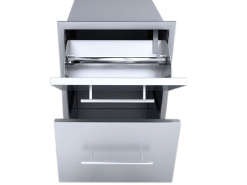 Sunstone Designer Raised Style 18-Inch Paper Towel & Double Drawer Combo