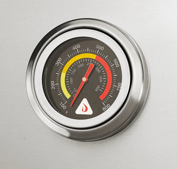 Delta Heat 32 Inch Gas Grill with Infrared Rotisserie - White Control Panel