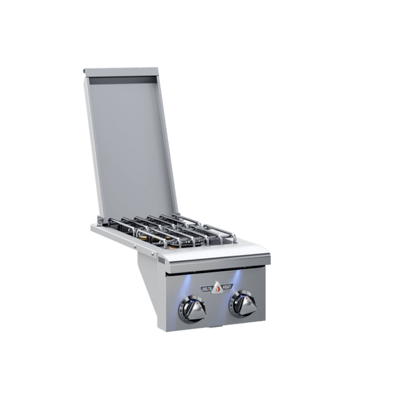 Delta Heat 12 Inch Double Side Burner White Control Panel
