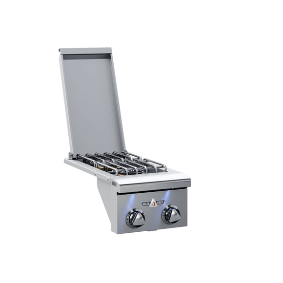 Delta Heat 12 Inch Double Side Burner Black Control Panel