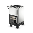 Dometic 28 Inch Outdoor Prep Center/ Bar Cart with Solid And Glass Door