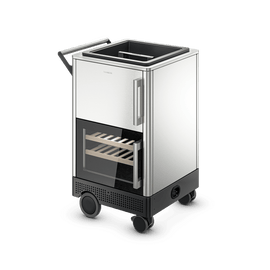 Dometic 28 Inch Outdoor Prep Center/ Bar Cart with Solid And Glass Door