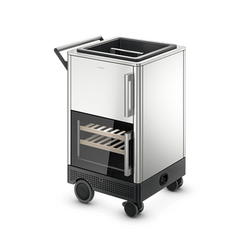 Dometic 28 Inch Outdoor Prep Center/ Bar Cart with Solid And Glass Door