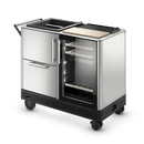 Dometic 49 Inch Outdoor Prep Center/Bar Cart with Solid and Glass Door