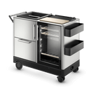 Dometic 49 Inch Outdoor Prep Center/Bar Cart with Solid and Glass Door