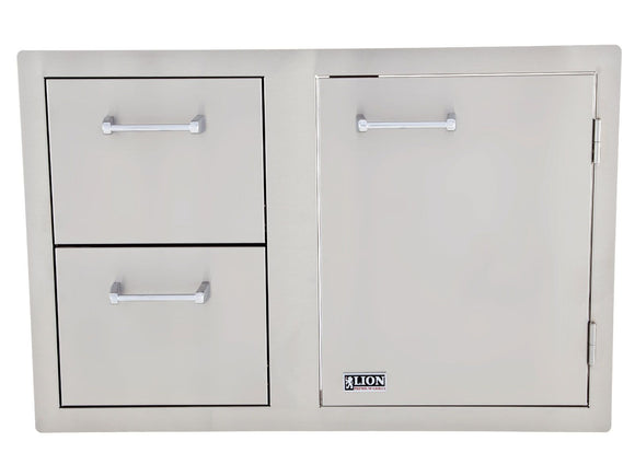 Doors & Two Drawer Combo