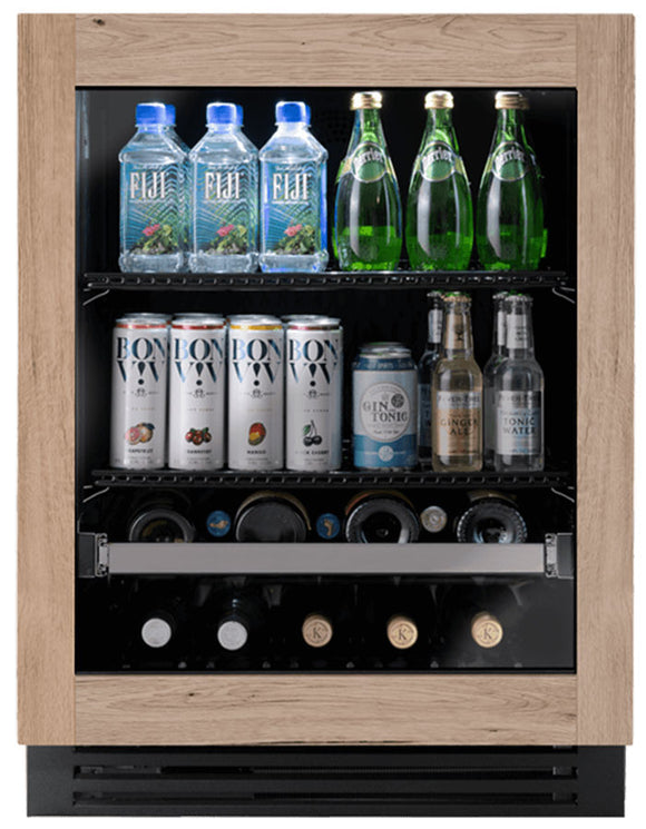 True Residential 24 Inch Outdoor ADA Beverage Center with Panel Ready Glass Door Right Hinge