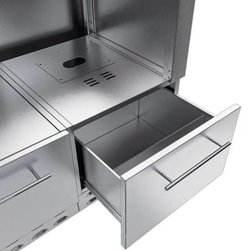 Sunstone 44-Inch Hybrid Grill Cabinet – Stainless Steel BBQ Base