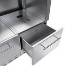 Sunstone 52-Inch Hybrid Grill Cart Base – Stainless Steel Cabinet