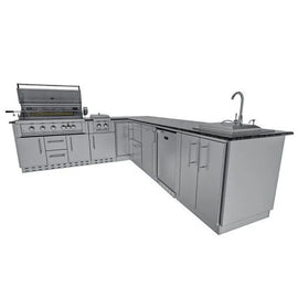 Sunstone L-Shaped 8.1' x 11' THE RANCHER Outdoor Kitchen Package