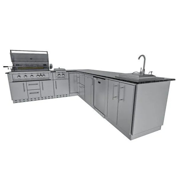 Sunstone L-Shaped 8.1' x 11' THE RANCHER Outdoor Kitchen Package