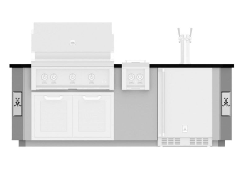 Hestan 8-Foot GE Series Grill Island Outdoor Living Suite