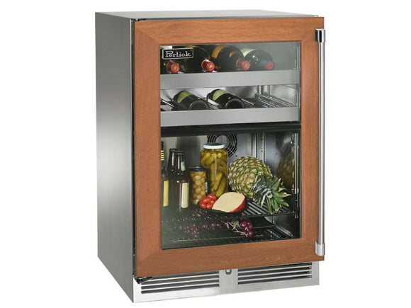 Perlick 18 Inch Outdoor Marine Grade Beverage Center with Solid, Glass, Panel Ready Door