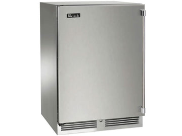Perlick 18 Inch  Outdoor Marine Grade Beverage Center with Solid, Glass, Panel Ready Door and Lock - 0