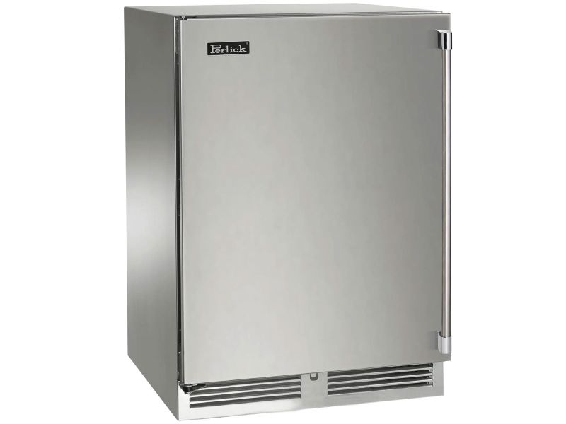 Perlick 18 Inch  Outdoor Marine Grade Beverage Center with Solid, Glass, Panel Ready Door and Lock - 0