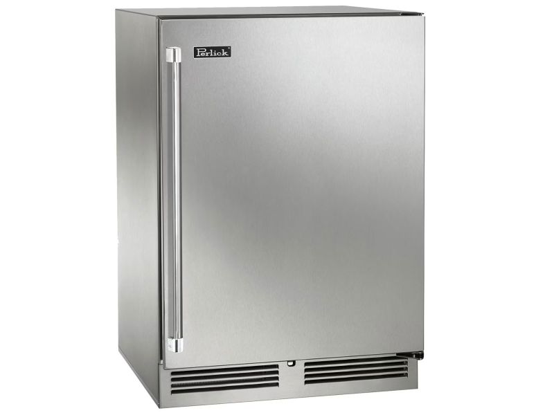Perlick 18 Inch  Outdoor Marine Grade Beverage Center with Solid, Glass, Panel Ready Door and Lock