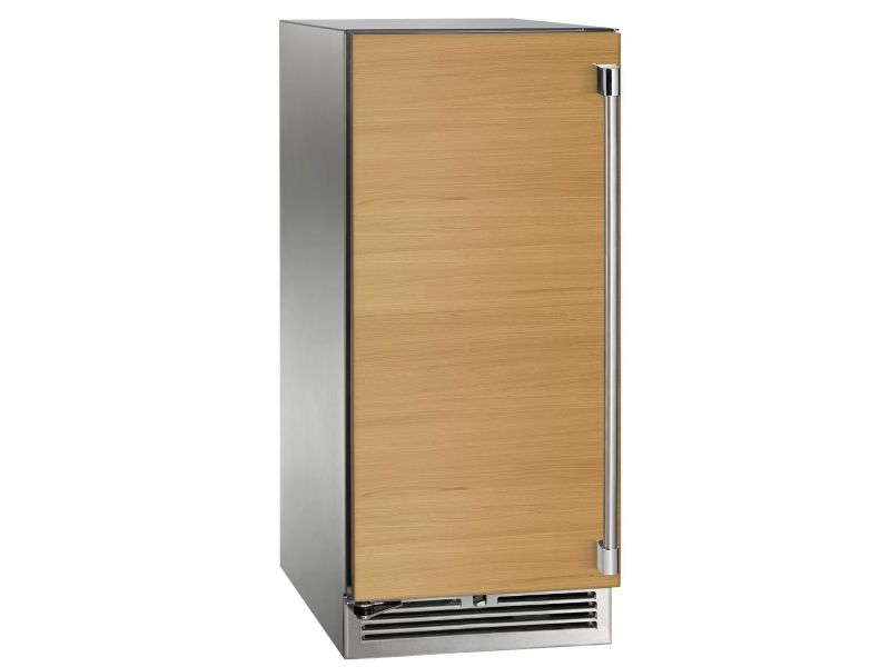 Perlick 15 Inch Outdoor Marine Grade Beverage Center with Solid, Glass, Panel Ready Door and Lock