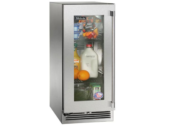 Perlick 15 Inch Outdoor Refrigerator with Solid, Glass and Panel Ready Door