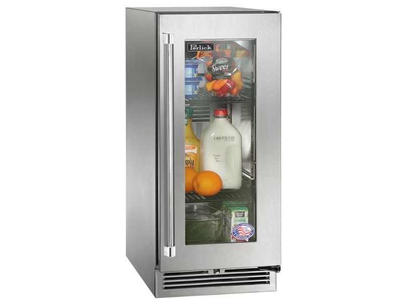 Perlick 15 Inch Outdoor Refrigerator with Solid, Glass and Panel Ready Door