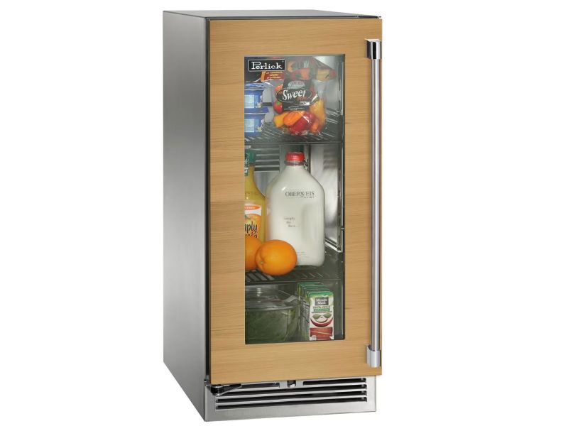 Perlick 15 Inch Outdoor Refrigerator with Solid, Glass and Panel Ready Door