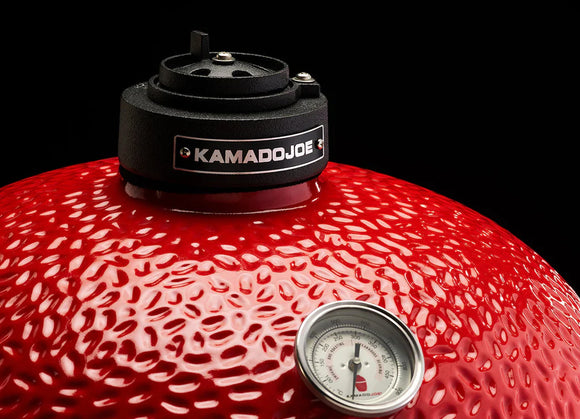 Kamado Joe Joe Jr. Red with Cart, Heat Deflector and Tools