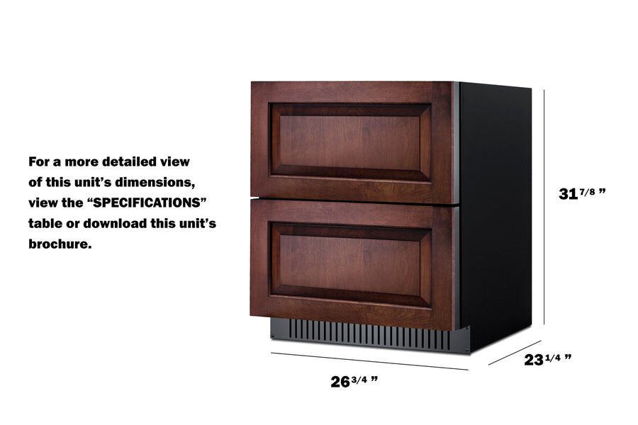 Summit 27 Inch Outdoor Refrigerator with Drawers