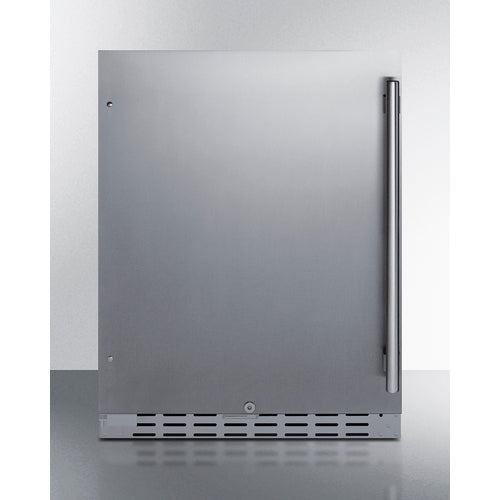 Summit 24 Inch Outdoor ADA Refrigerator with Solid Door and Lock