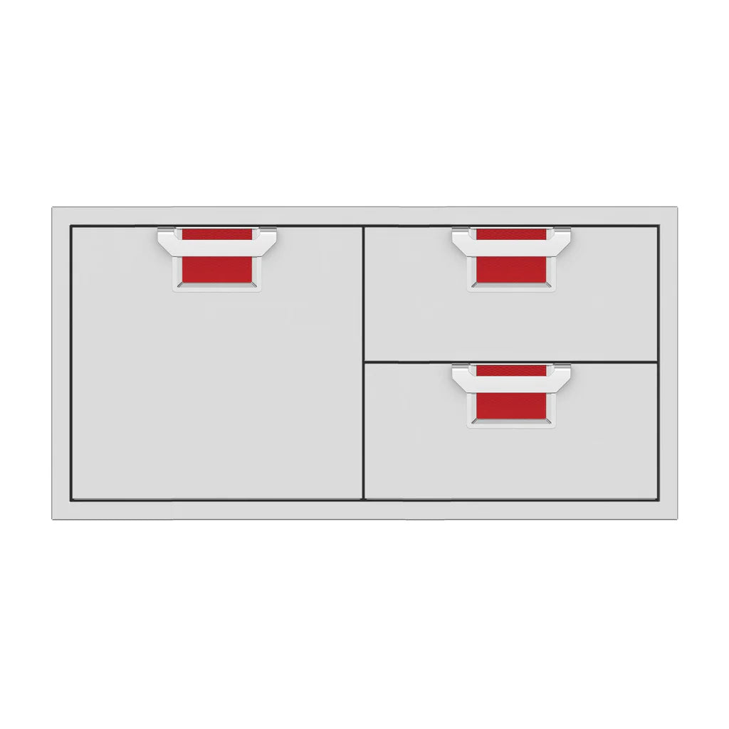 Aspire by Hestan 42 Inch Double Drawer and Storage Door Combo